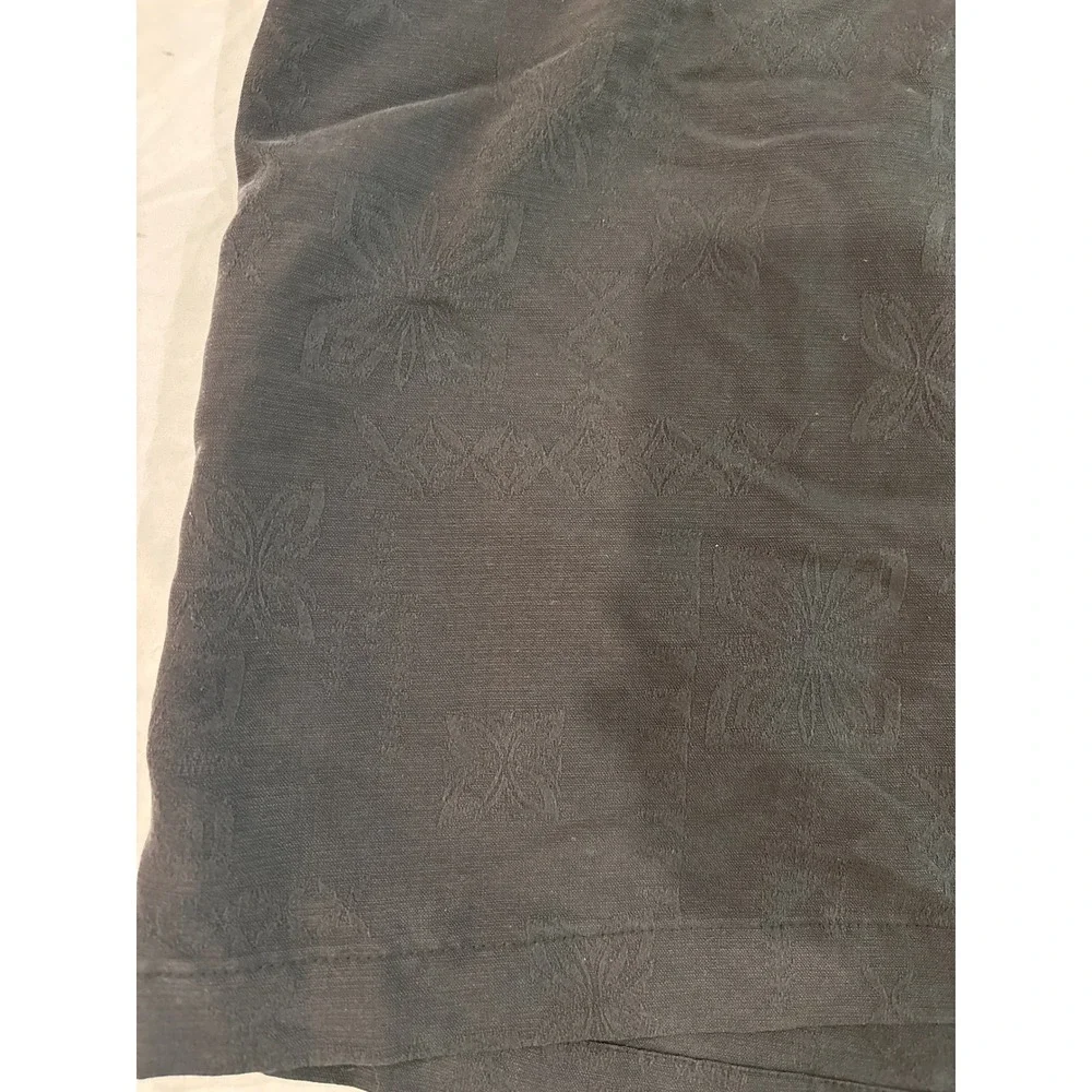 Quiksilver‎ Waterman Collection Mens XXL Black Jacquard Floral Shirt Comfort Fit